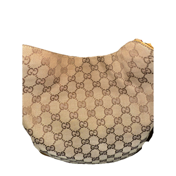 GUCCI GG Canvas Bamboo Sherry Line Hand Bag 2way Sarah Flip Top - Picture 16 of 16